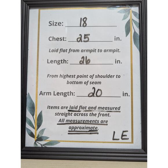 Lands' End Purple Floral Button Up Shirt Size 18 3/4 Sleeve No Iron Pinpoint - Picture 8 of 8